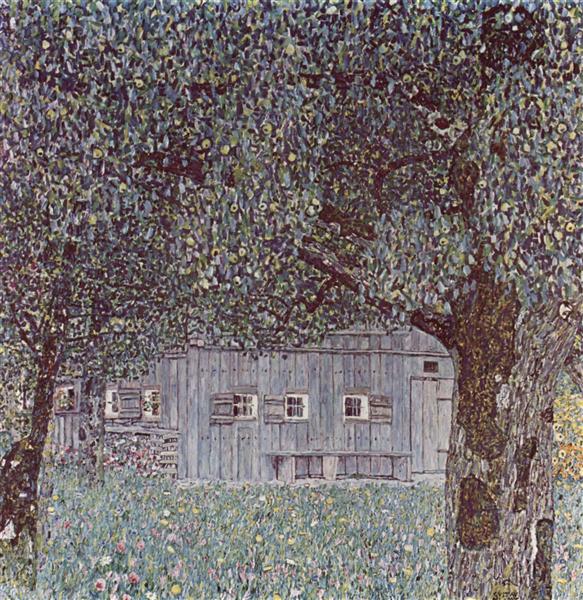 Farmhouse in Upper Austria by Gustav Klimt Art Nouveau (Modern) Art dated 1912