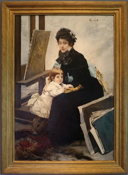 Madeleine Lerolle e sua figlia Yvonne by Paul-Albert Besnard Impressionism Art dated 1880