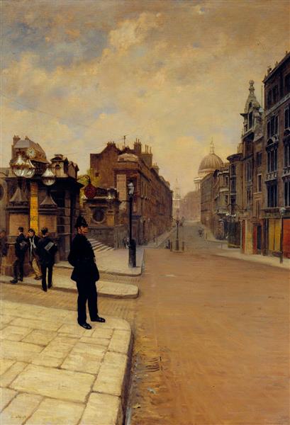 Sunday in London by Giuseppe De Nittis Impressionism Art dated 1878