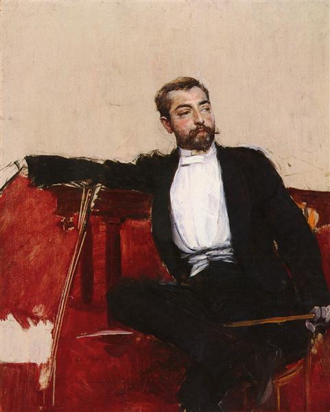 A Portrait of John Singer Sargent by Giovanni Boldini Realism Art