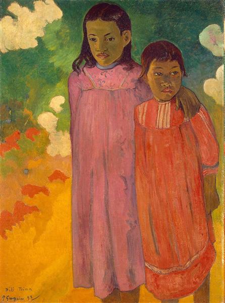 Two sisters by Paul Gauguin Post-Impressionism Art dated 1892