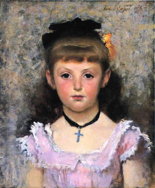 Portrait of Jeanne Kieffer by John Singer Sargent Realism Art dated 1879