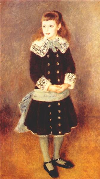 Marthe Berard (Girl Wearing a Blue Sash) by Pierre-Auguste Renoir Impressionism Art dated 1879