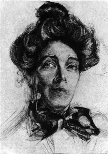 Artist&#39;s wife Nadezhda Zabela by Mikhail Vrubel Realism Art dated 1905