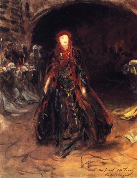 Ellen Terry as Lady Macbeth by John Singer Sargent Impressionism Art dated 1889