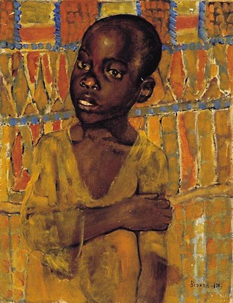 African boy by Kuzma Petrov-Vodkin Post-Impressionism Art dated 1907