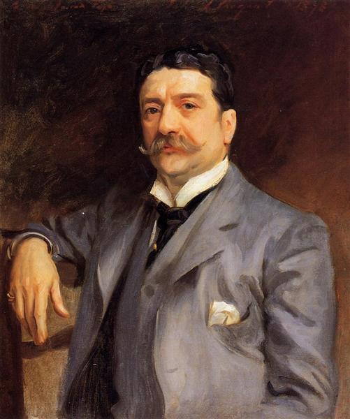 Portrait of Louis Alexander Fagan by John Singer Sargent Realism Art dated 1893