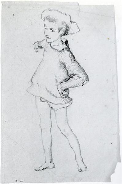 Figure of a Child by John Singer Sargent Realism Art dated 1877