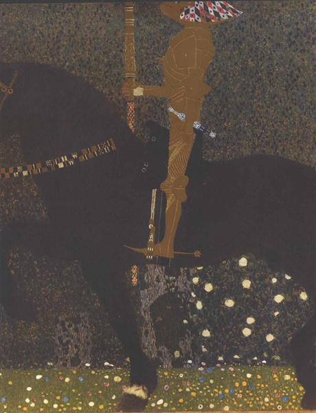 The Golden Knight by Gustav Klimt Art Nouveau (Modern) Art dated 1903