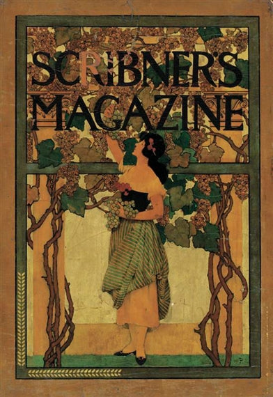 A Grape Gatherer (Scribner&#39;s Magazine cover) by Maxfield Parrish Art Nouveau (Modern) Art