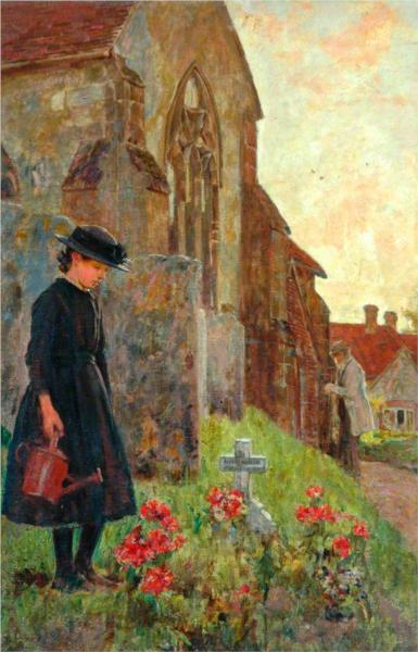 Remembrance by James Charles Impressionism Art dated 1897