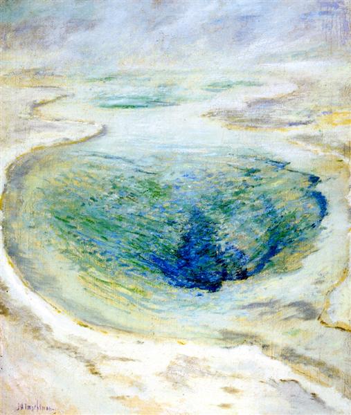 Morning Glory Pool, Yellowstone by John Henry Twachtman Tonalism Art dated 1895