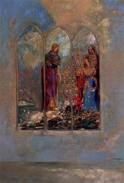 The Window by Odilon Redon Symbolism Art dated 1904