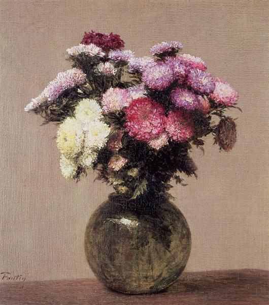 Daisies by Henri Fantin-Latour Realism Art dated 1872