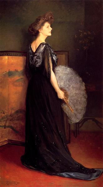 Portrait of Mrs Francis Stanton Blake by Julius LeBlanc Stewart Realism Art dated 1908