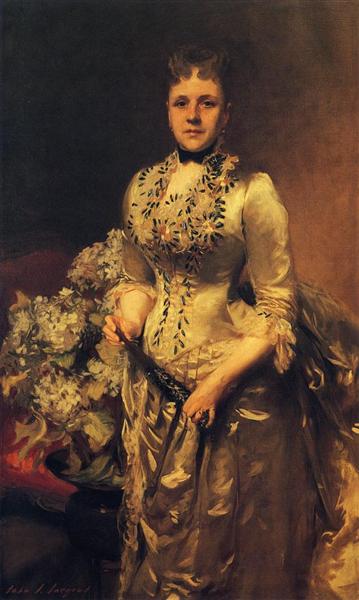 Mrs. Jacob Wandell by John Singer Sargent Realism Art dated 1888