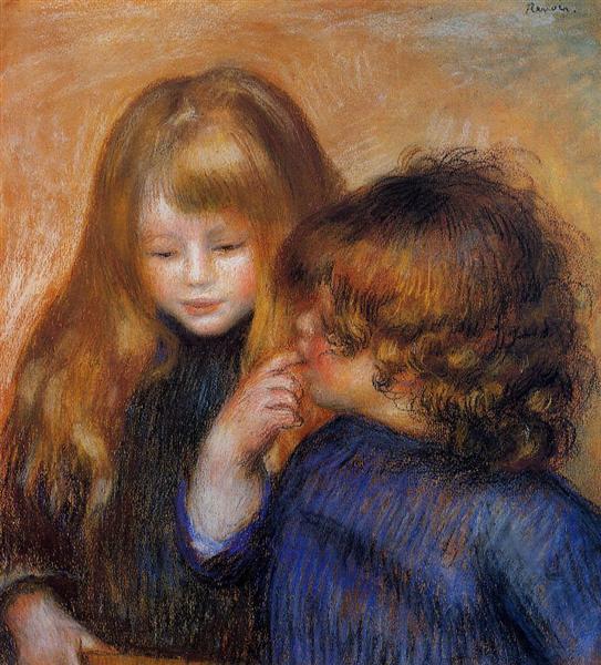 Young gypsy girls by Pierre-Auguste Renoir Impressionism Art dated 1902