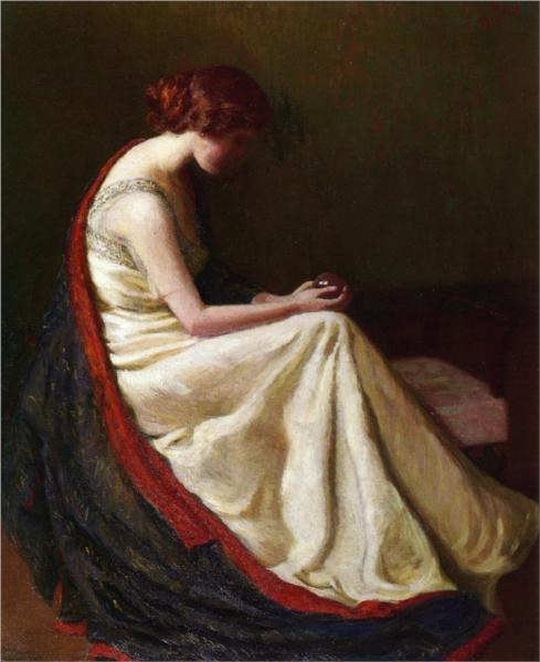 The Chrystal Gazer by Lilla Cabot Perry Impressionism Art dated 1913