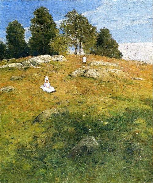 Summer Afternoon, Shinnecock Landscape by Julian Alden Weir Impressionism Art dated 1902