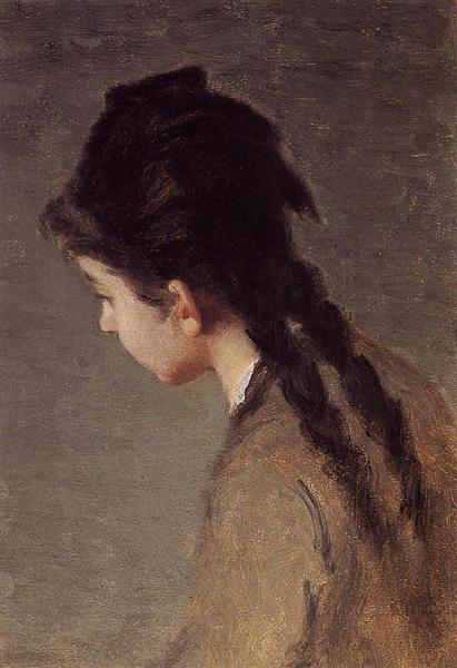 Portrait of Jeanne Gonzales in Profile by Eva Gonzales Impressionism Art