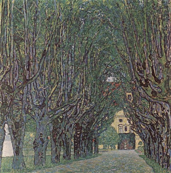 Avenue of Schloss Kammer Park by Gustav Klimt Art Nouveau (Modern) Art dated 1912