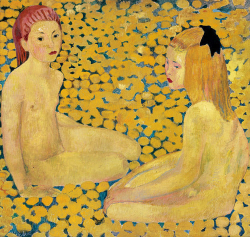 The Yellow Girls by Cuno Amiet Art Nouveau (Modern) Art dated 1931