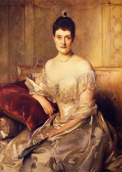 Mrs. Mahlon Day Sands (Mary Hartpeace) by John Singer Sargent Realism Art dated 1894