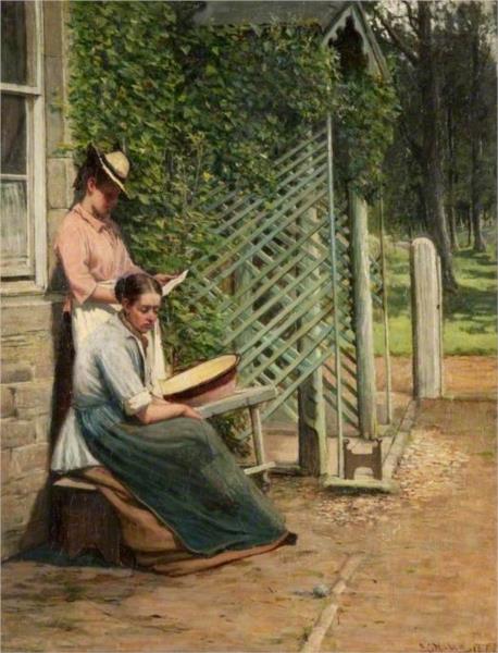 A Study by James Campbell Noble Impressionism Art dated 1877