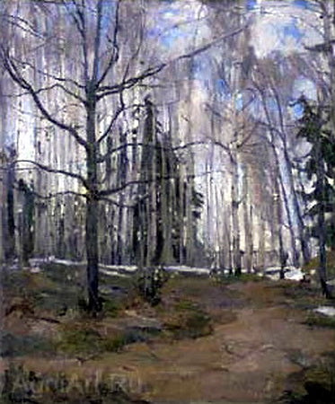 Birch Forest by Konstantin Yuon Post-Impressionism Art