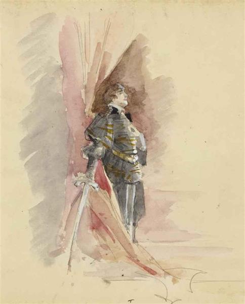 Sarah Bernhardt in Hamlet by Louise Abb&#233;ma