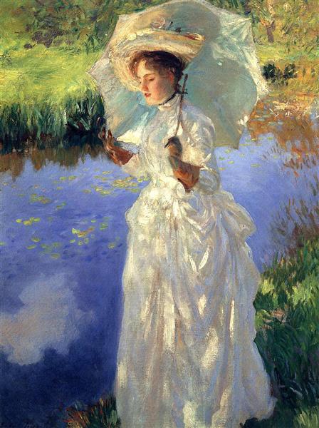 Morning Walk by John Singer Sargent Impressionism Art dated 1888