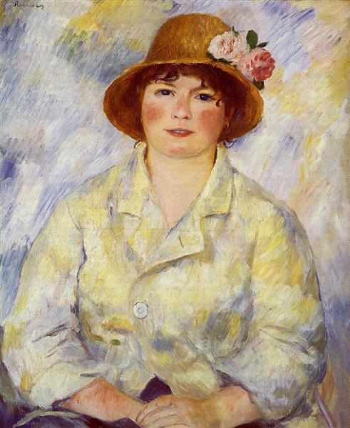 Aline Charigot (future Madame Renoir) by Pierre-Auguste Renoir Impressionism Art dated 1885