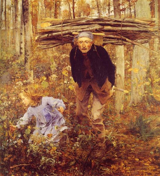 The Wood Gatherer by Jules Bastien-Lepage Naturalism Art