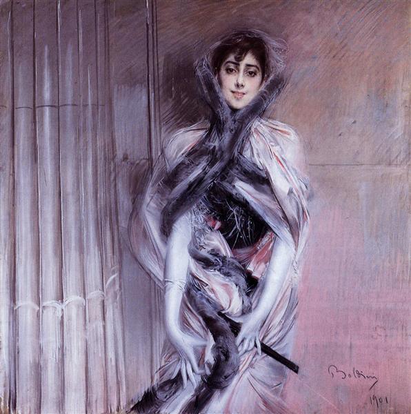 Emiliana Concha de Ossa by Giovanni Boldini Realism Art dated 1901