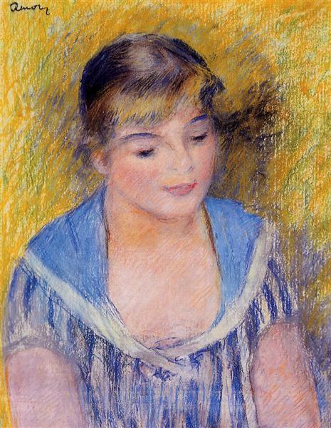 Bust of a Woman by Pierre-Auguste Renoir Impressionism Art