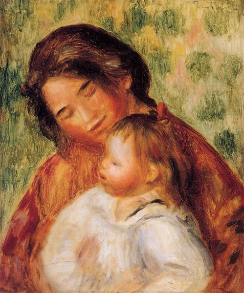 Woman and Child by Pierre-Auguste Renoir Impressionism Art