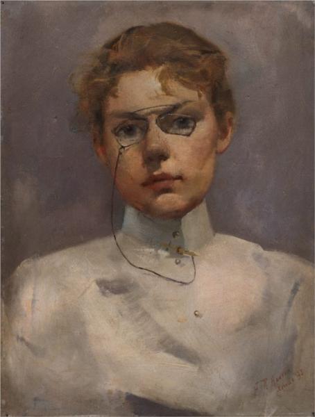 Study of Alice Muskett by Julian Ashton Impressionism Art dated 1893