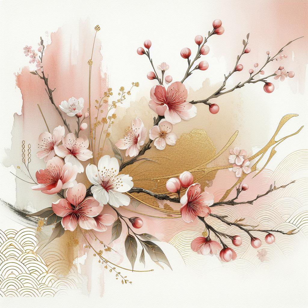 Auroralis Virenta Sakura: Modern Japanese Watercolor Art