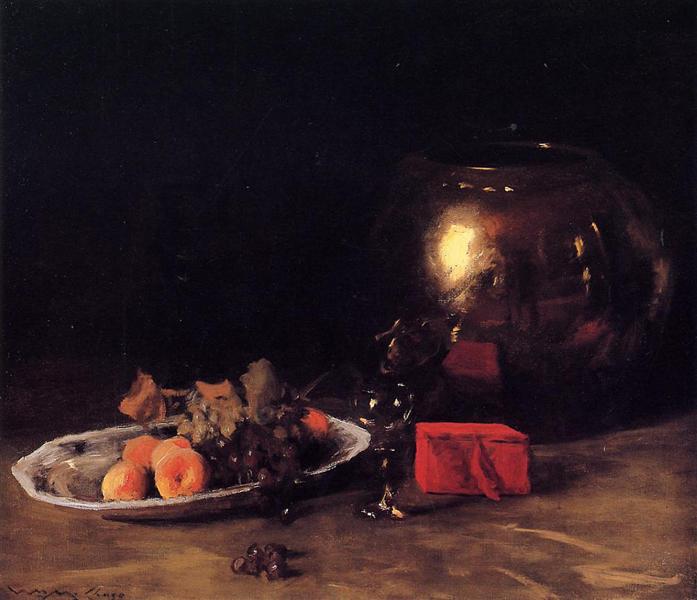 The Big Brass Bowl by William Merritt Chase Realism Art dated 1898