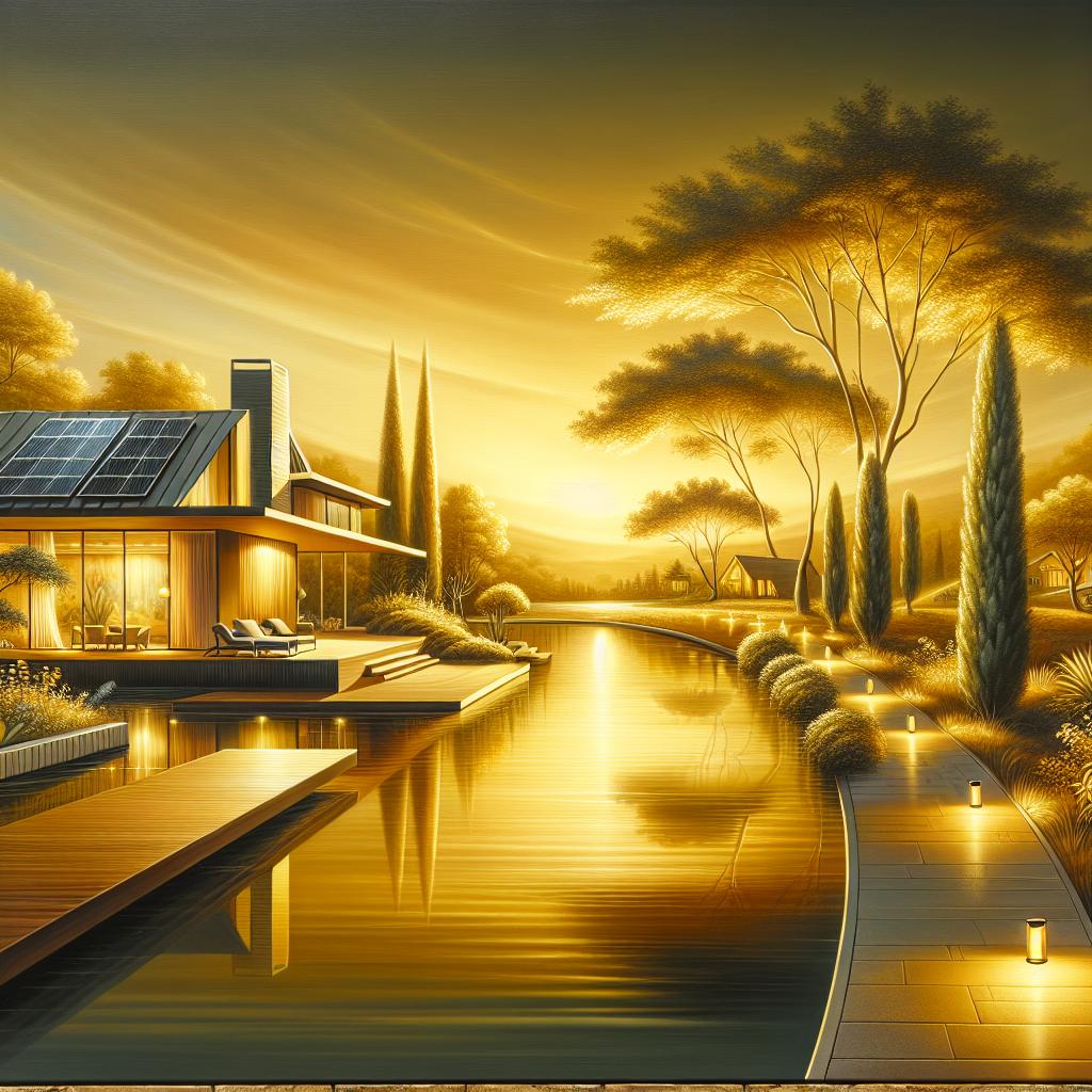 Aureate Prasinus Serenity: Landscape Oilpainting Art