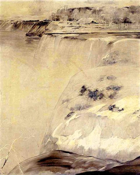 Niagara Falls by John Henry Twachtman Impressionism Art dated 1897