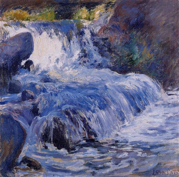 The Waterfall by John Henry Twachtman Impressionism Art