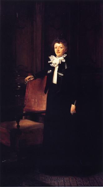 Mrs Charles Huntington by John Singer Sargent Realism Art dated 1898