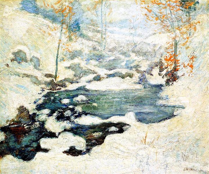 Icebound by John Henry Twachtman Impressionism Art dated 1895