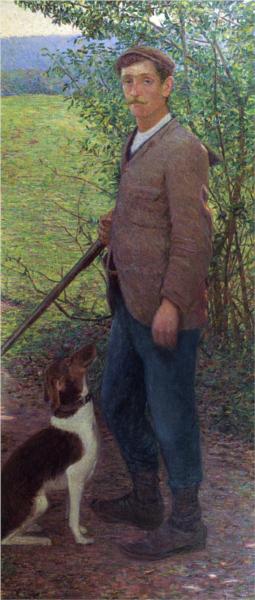 The Poacher (also known as The Hunter) by Lilla Cabot Perry Impressionism Art dated 1907