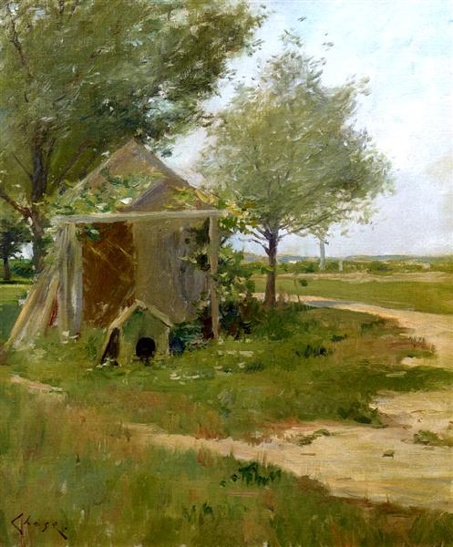 The Back Yard, Shinnecock, Long Island, New York by William Merritt Chase Impressionism Art dated 1900