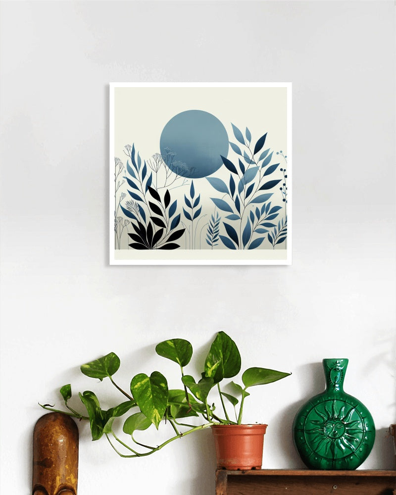 Serene Blue Botanical Art