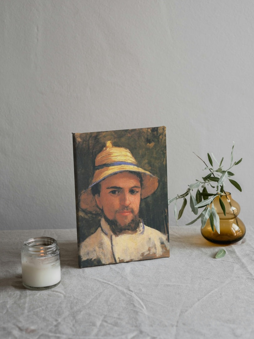 Self-Portrait with Pith Helmet by Gustave Caillebotte Impressionism Art dated 1873