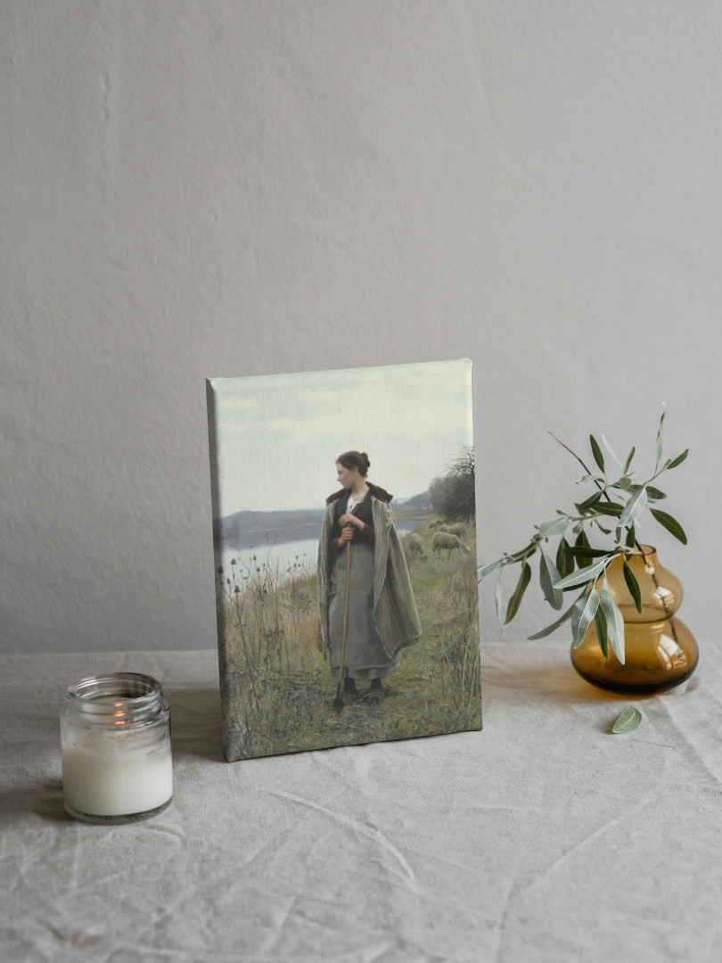 The Shepherdess of Rolleboise by Daniel Ridgway Knight Realism Art dated 1896