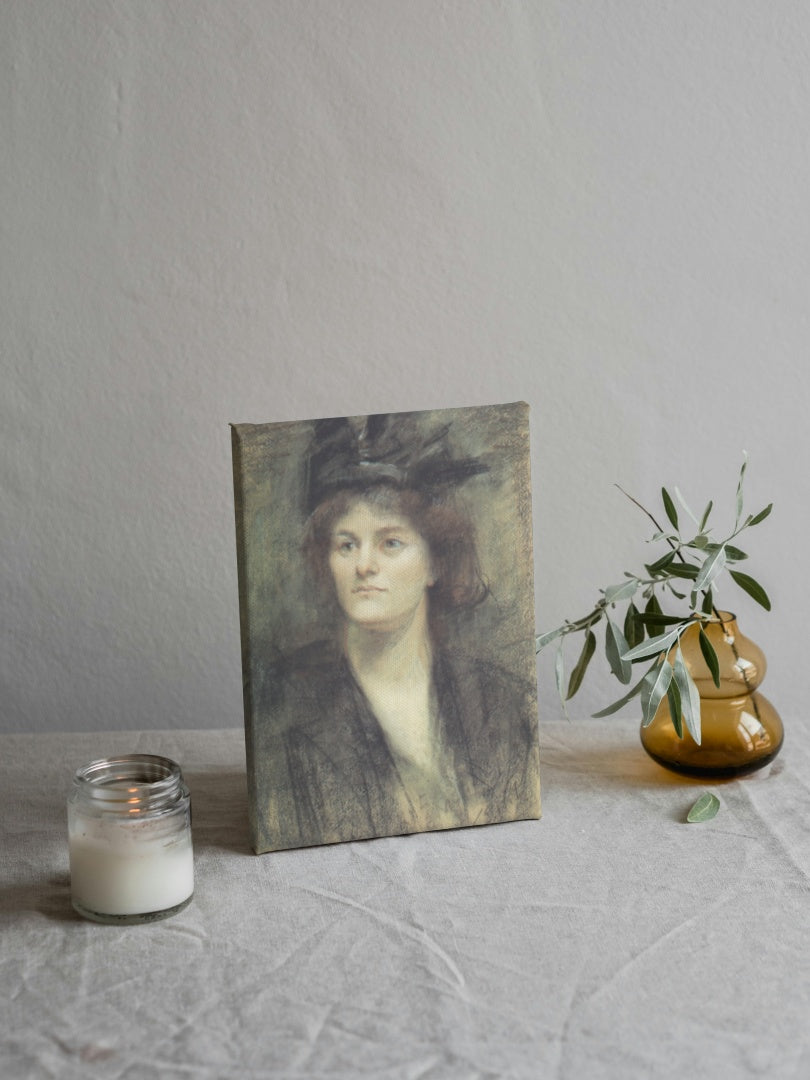 Maude Gonne by Sarah Purser Naturalism Art dated 1898